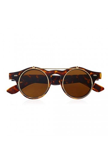 Greatangle Classique Steampunk Goth lunettes lunettes rondes lunettes de soleil rabattables rétro Vintage accessoires de mode