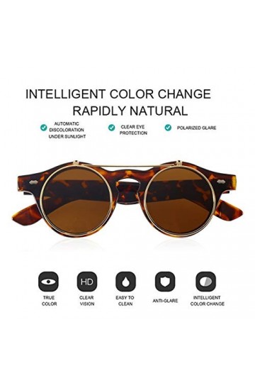 Greatangle Classique Steampunk Goth lunettes lunettes rondes lunettes de soleil rabattables rétro Vintage accessoires de mode