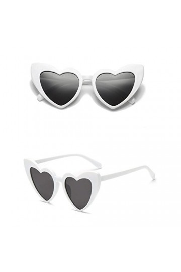 Coeur Femmes Rétro Lunettes de Soleil Couleur Lunettes de Design pour Vacance A 