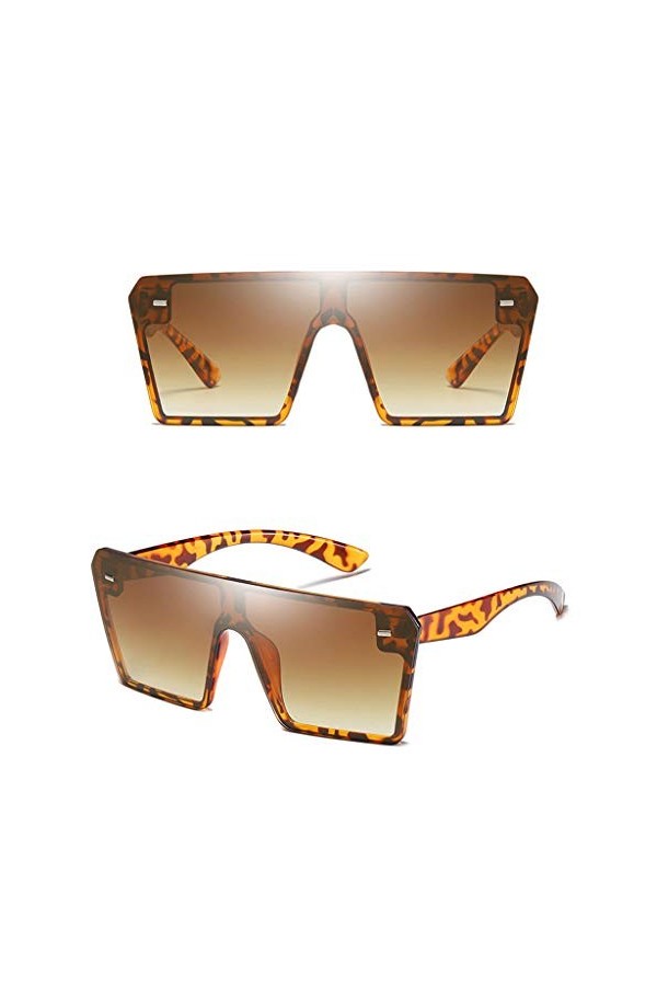 Lunettes De Soleil Hommes Femmes carré Vintage en Miroir Lunettes de Soleil Lunettes Outdoor Lunettes de Sport F 