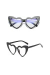 Dinnesis Lunettes de soleil rétro tendance en forme de cœur pour femme, c, taille unique