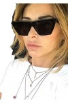 DeaAmyGline Lunettes De Soleil SurdimensionnéEs pour Femmes,Lunettes De Soleil Mode pour Femmes,Carré Lunettes De Soleil Lune