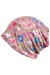 Qunson Baggy Slouchy Bonnet chimio pour femme - multicolore - Taille unique