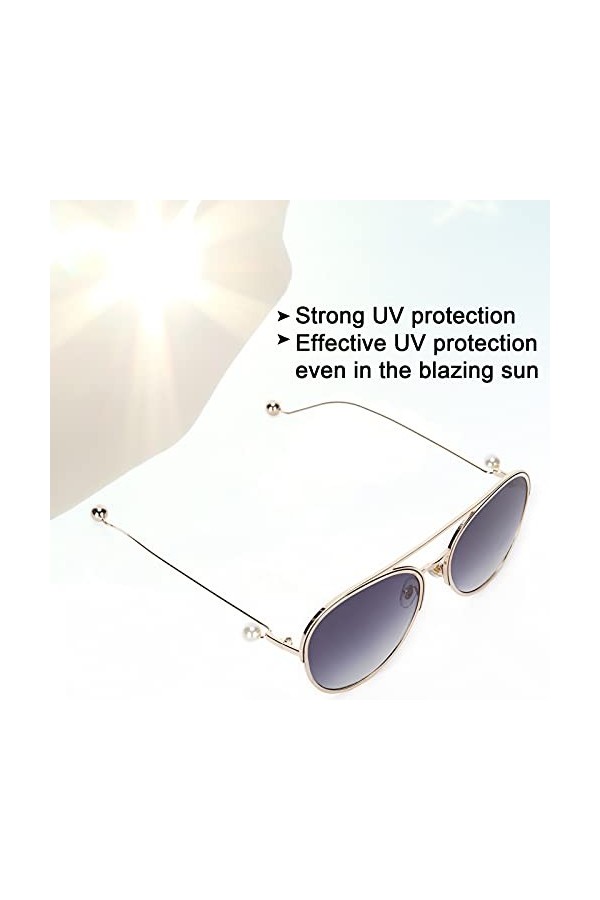 Fupei Lunettes de Soleil rétro, Lunettes de Soleil à Monture en métal Structure Stable exquise pour Les rassemblements de Voy