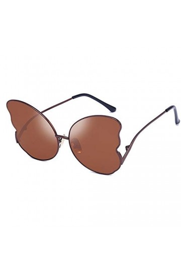 Lunettes de Soleil - Femme - Solike Femme Rétro Lunettes Adultes Chic Aviateur Lunettes Protection UV400 Grande Papillon Cadr