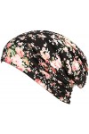 HONENNA Turban imprimé bandeau chimio bonnet de sommeil doux, Black, Taille unique