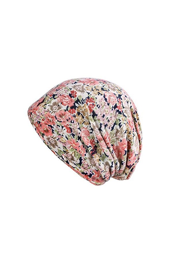 HONENNA Turban imprimé bandeau chimio bonnet de sommeil doux, Black, Taille unique