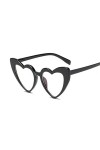 Lunettes de soleil,Fulltime Femmes Rétro Mode Lunettes de Soleil en Forme de Coeur Lunettes de Soleil UV Intégrées F 