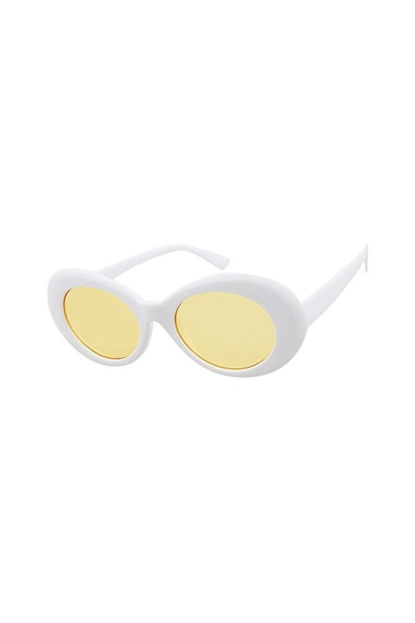 Coloré TM Rétro Lunettes de Soleil Ovale - UV400 Goggles Femmes & Hommes A 