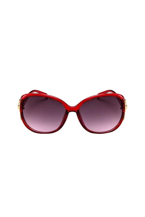 YJLX Lunettes de soleil pour femme polarisées rondes pour femme - Miroir noir polarisé Uv400 - Lunettes de soleil classiques 