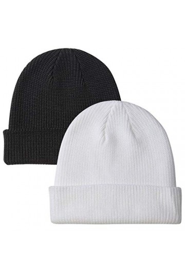 Paladoo Bonnet de ski en tricot pour homme et femme, noir foncé, Taille unique