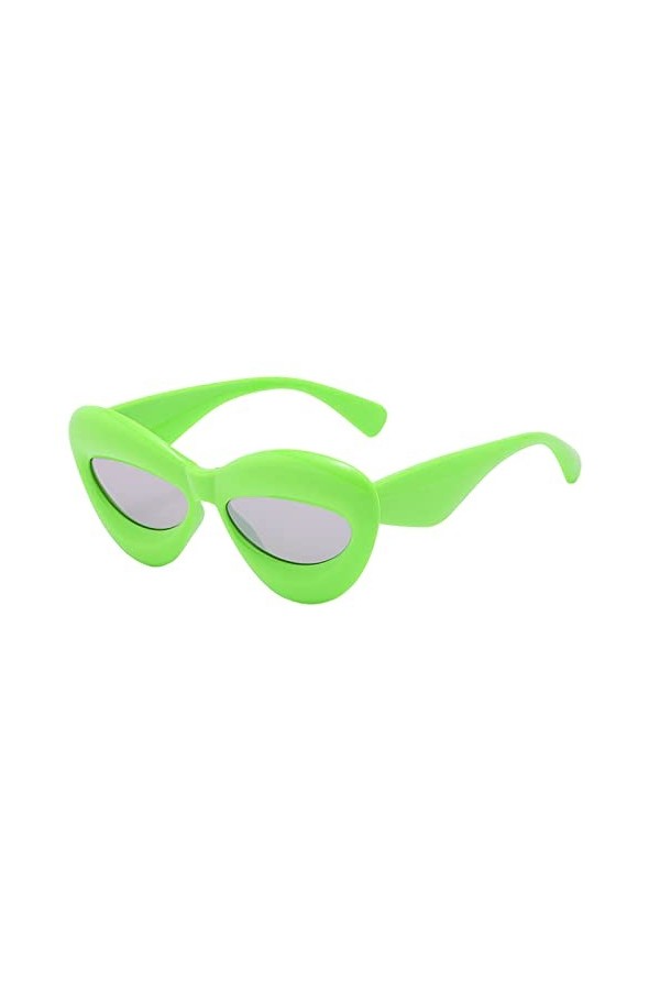HolAngela Lunettes de Soleil à Monture PC pour Femmes Lunettes Soleil Enfant Anniversaire Green, One Size 