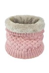 Yuson Girl Hiver Col Écharpe Chauffant Tour De Cou Tricoté Avec Doublé Polaire Chaud Cache-Col Épais Foulard Tube Écharpe Ron