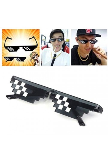 Ogquaton Lunettes de Soleil pixélisées de la Meilleure qualité de la Vie Thug Life, Accord de Partie de Verres de mosaïque de