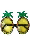 Lunettes de soleil unisexes pour adultes Motif ananas tropicaux