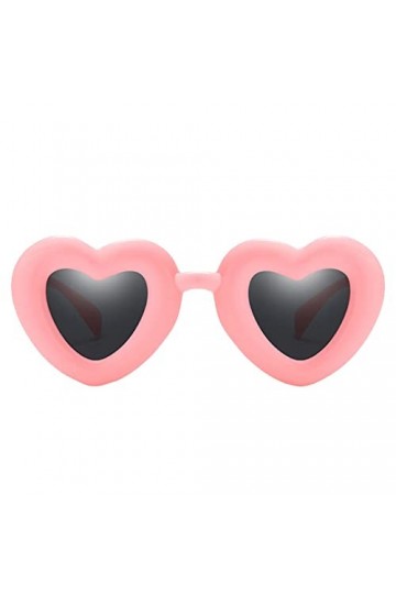hahuha Grandes lunettes de soleil neutres pour femme - En forme de cœur - Couleur éblouissante - Compatible avec les lunettes