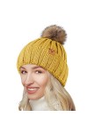 NEOLA Bonnet dhiver à Pompon pour Femmes avec Doublure en Polaire Chaude Bonnet