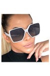 CreoQIJI Lunettes de soleil homme femme personnalité Big Frame Lunettes de soleil mode Lunettes de soleil Protection Infrarou