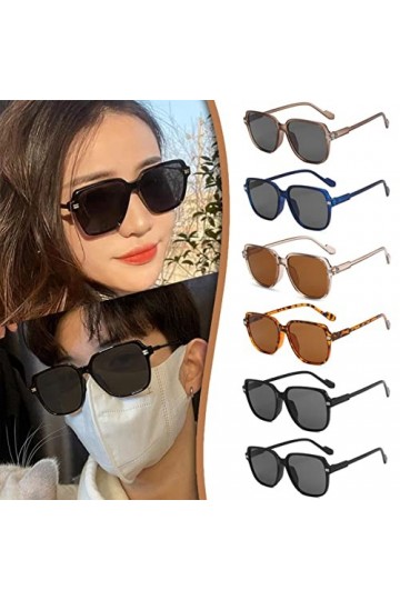 CHAOEN Lunettes de soleil surdimensionnées pour femme Protection UV400 Composite Grand cadre Mode Retro Designer Style Lunett