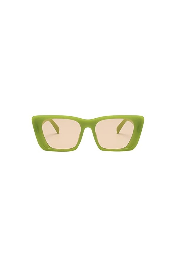 Lunettes de soleil pour homme et femme - Tendance - Rétro - Simple - Ovale - Carré - Rouge - Style classique - Style rétro, V