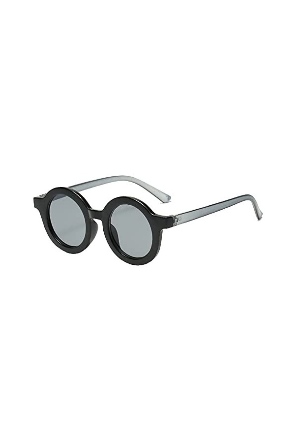 Lunettes de soleil pour homme et femme - Tendance - Rétro - Tendance - Pour enfants - Monture ronde - Avec protection - Style