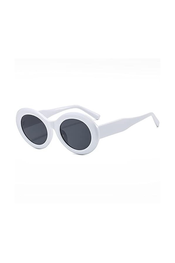 Lunettes de soleil pour femme homme vintage Big Frame femmes Shades UV400 Lunettes de soleil transparentes, Blanc., Taille un