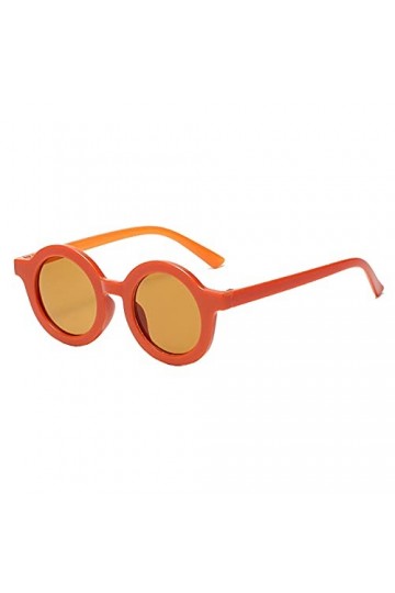 Lunettes de soleil pour homme et femme - Tendance - Rétro - Tendance - Pour enfants - Monture ronde - Avec protection - Style