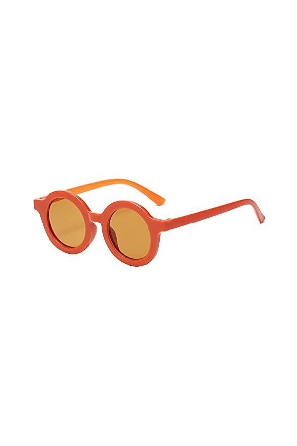 Lunettes de soleil pour homme et femme - Tendance - Rétro - Tendance - Pour enfants - Monture ronde - Avec protection - Style