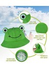 Chapeau de pêcheur mignon grenouille dété pliable à large bord pour femme homme adulte