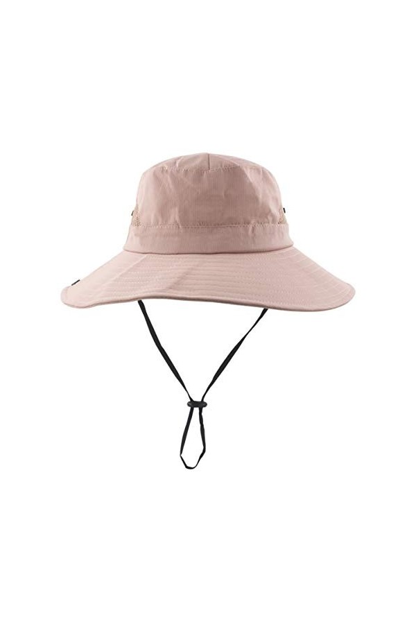 Chapeau dété en maille pour femme avec trou pour queue de cheval - rose - Taille unique