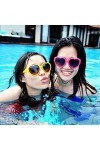 Livecitys Mode Homme Femme été Drôle Amour Forme De Coeur Lunettes De Soleil Lunettes De Soleil Cadeau Pour Accessoire De Dég