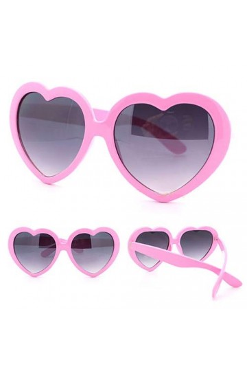 Livecitys Mode Homme Femme été Drôle Amour Forme De Coeur Lunettes De Soleil Lunettes De Soleil Cadeau Pour Accessoire De Dég
