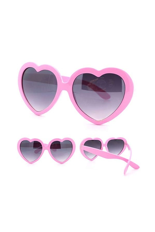 Livecitys Mode Homme Femme été Drôle Amour Forme De Coeur Lunettes De Soleil Lunettes De Soleil Cadeau Pour Accessoire De Dég