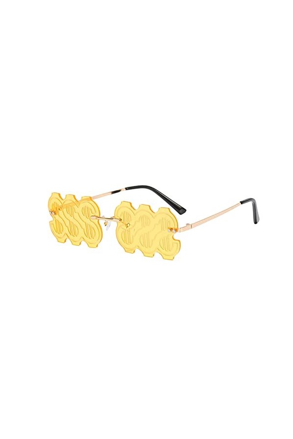 VIRACIN Melting Flame lunettes de soleil femmes hommes à la mode sans monture fête mignon lunettes nouveauté feu flamme lunet