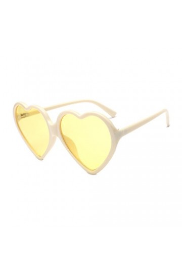 Sunenjoy Lunettes de Soleil Coeur Femmes, Retro Mode Lunettes UV Lunettes de Soleil Intégrées Eyewear Glasses G 