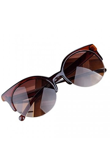 Vintage Eye Lunettes de soleil Semi-Rim Hommes Lunettes de soleil Cat Round pour femmes Lunettes de soleil Lunettes Lunettes 