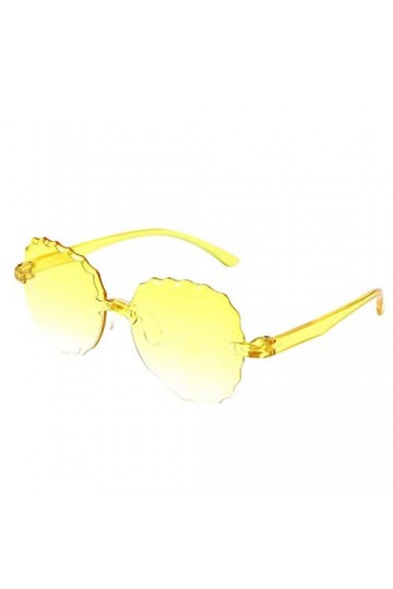 hahuha Lunettes de soleil de plage pour femme sans monture de forme multilatérale Jelly Candy colorées unisexes transparentes