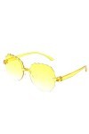 hahuha Lunettes de soleil de plage pour femme sans monture de forme multilatérale Jelly Candy colorées unisexes transparentes