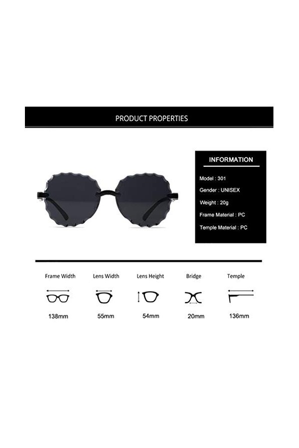 hahuha Lunettes de soleil de plage pour femme sans monture de forme multilatérale Jelly Candy colorées unisexes transparentes