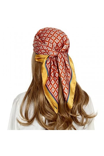 RIIQIICHY Petit Foulard Carré de Soie Multi-motifs pour Femmes Accessoires Élégants 70 * 70cm