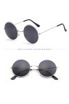 Lunettes de soleil pour homme et femme - Tendance - Rétro - Unisexe - Monture ronde - Style classique - Style rétro - Pour fe