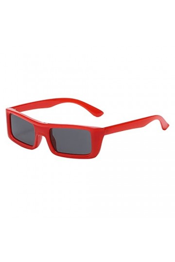 Lunettes de soleil unisexe pour homme et femme - Style rétro - Style rétro - Style : rue, rouge, taille unique