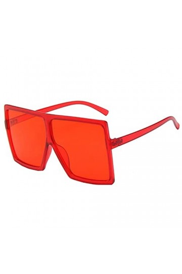 HolAngela Lunettes de Soleil carrées Driving Party Femme Cordon Lunettes Vintage Red, One Size 