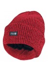 THMO - Femme Chaud Hiver Tricot Chapeau Bonnet Beanie avec Thinsulate 3M 40g Doublés Polaire One Size, Noire 