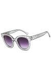 Lunettes de soleil rétro de luxe mosaïque étoile femmes classique sexy femme modèle podium style UV mode soleil décoration lu
