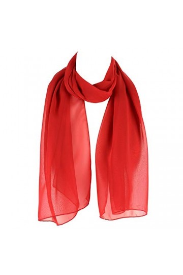 Hat To Socks Foulard en Mousseline pour les Femmes Rouge 