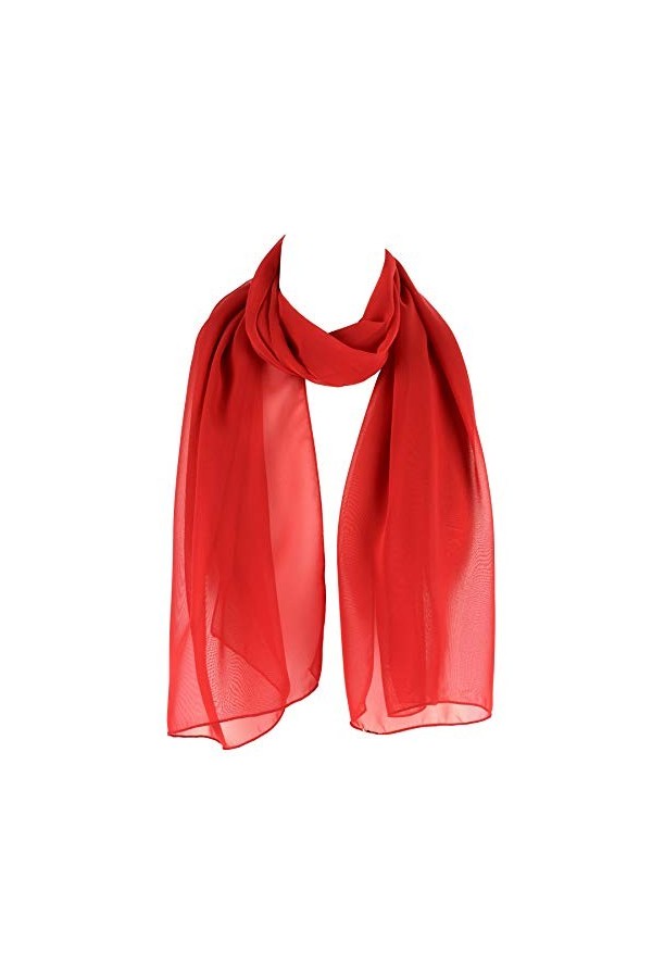 Hat To Socks Foulard en Mousseline pour les Femmes Rouge 