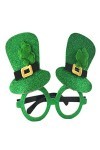 IMJONO St. Patrick’s Day Festival Des Adultes Irlandais Pour Festival Party Verts Drôle Shamrock Nouveauté Lunettes De Chapea