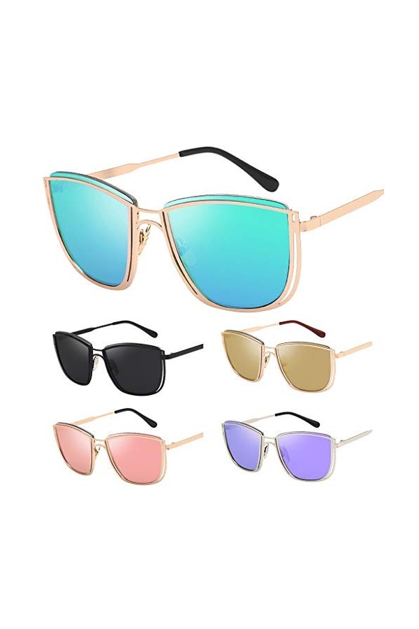 Vovotrade-Lunettes De Soleil De Chauve-Souris en métal protection UV400 en plein air Chat lunettes de soleil Femmes Mode supé