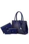 VIGETAMOU sac a main femme, sac à bandoulière, sac cabas femme, sac femme, sac multi-poches, sac en faux cuir crocodile Black